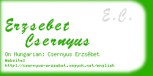 erzsebet csernyus business card