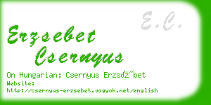 erzsebet csernyus business card